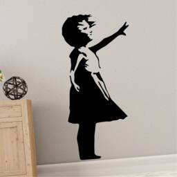 Banksy Balloon Girl - Iconic Wall Art For Home Decor Removable Vinyl Decal Stickers - thumbnail 2