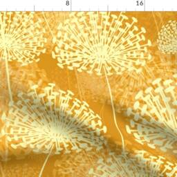 Yellow Flowers Throw Blanket - Orange Gold Summer Dandelion Vintage Dandelions By Chicca_Besso - thumbnail 4