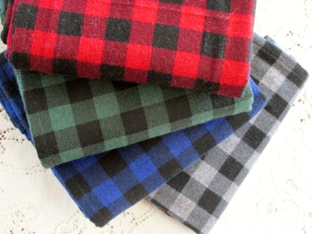 Extra-Large Receiving Blanket - Buffalo Plaid Flannel Choice Of Colors Red Black Blue Green Gray Lumberjack Rustic - image 1