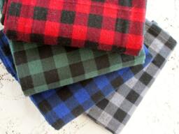 Extra-Large Receiving Blanket - Buffalo Plaid Flannel Choice Of Colors Red Black Blue Green Gray Lumberjack Rustic - thumbnail 1