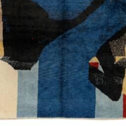 Abstract Tulu Rug Handwoven Wool Pile Rug, Contemporary Design - thumbnail 3