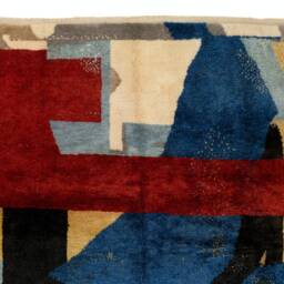 Abstract Tulu Rug Handwoven Wool Pile Rug, Contemporary Design - thumbnail 2