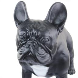 French Bulldog, Black With White, Dog Natural Size Statue, Limited Edition, Artdog - thumbnail 3