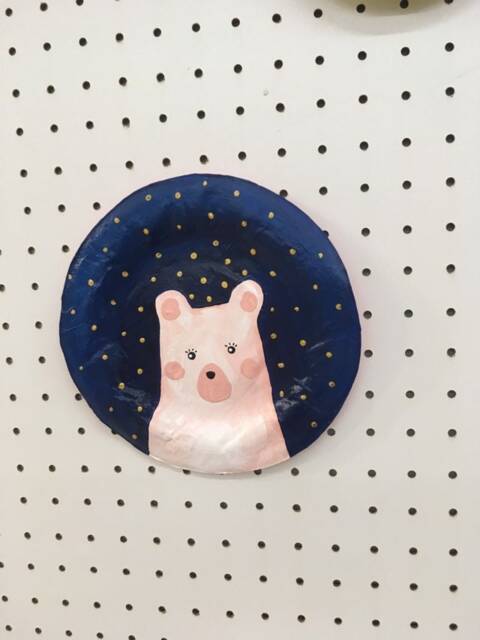Paper Mache Polar Bear Plate - image 1