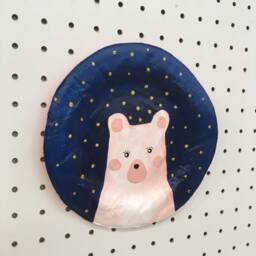 Paper Mache Polar Bear Plate - thumbnail 2