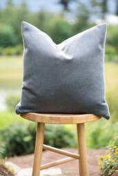 Gray Striped Sunbrella Pillow Cover - Indoor/Outdoor Lumbar