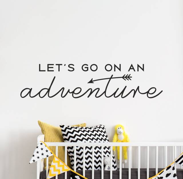 Let's Go On An Adventure Wall Quote Decal, Awaits Vinyl Quote, Quotes - image 1