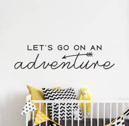 Let's Go On An Adventure Wall Quote Decal, Awaits Vinyl Quote, Quotes - thumbnail 1