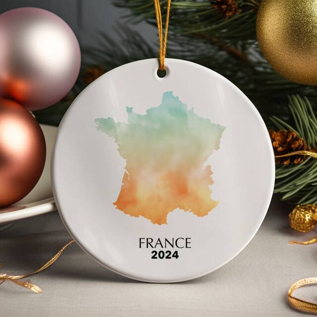 France Personalised Christmas Tree Ornament Decoration Gift Present Xmas Bauble Festive Decor Holiday Custom - image 1