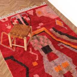 Moroccan Rug, Berber Handwoven Boujaad Rug 6x9 Colorful Boho - thumbnail 4