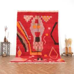 Moroccan Rug, Berber Handwoven Boujaad Rug 6x9 Colorful Boho - thumbnail 1