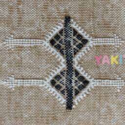 Yakiti-Beige Square Moroccan Pillows 20x20, Aka Cactus Silk Pillow, Sabra Pillows, Outdoor Luxury Pillow, Durable & Weather Resistant - thumbnail 4