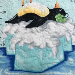 Penguin Growth Chart Quilt/Personalized Boy's Or Girl's Room Decor Chart/Nursery Wall Decor/Giraffe Hanging/Baby Shower Gift - thumbnail 2