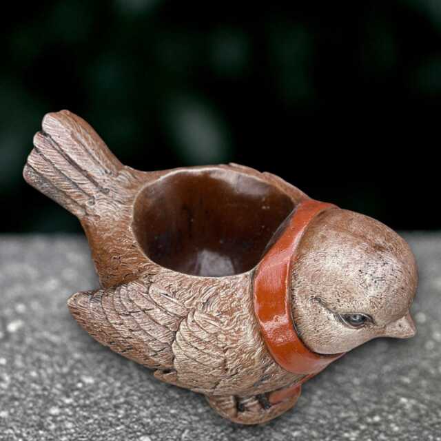 Unique Flower Pot Statue Concrete Planter Figurine Outdoor Bird Cement Plant Ornament Garden Decor Mother Gift Handmade - image 1