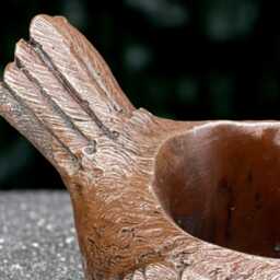 Unique Flower Pot Statue Concrete Planter Figurine Outdoor Bird Cement Plant Ornament Garden Decor Mother Gift Handmade - thumbnail 2