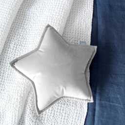 Navy Blue Velvet Star Pillow, Cushion - thumbnail 4