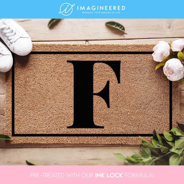 Monogram Doormat - Personalized New Home Gift Door Mat Decor Closing Welcome Minimalist - image 1