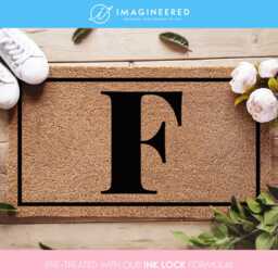 Monogram Doormat - Personalized New Home Gift Door Mat Decor Closing Welcome Minimalist - thumbnail 1