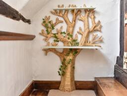 Wooden Tree Bookcase, Bookshelf Handmade Interior Furniture, Book Storage Home Decor Display Unit, Wood Shelves Stand - thumbnail 1