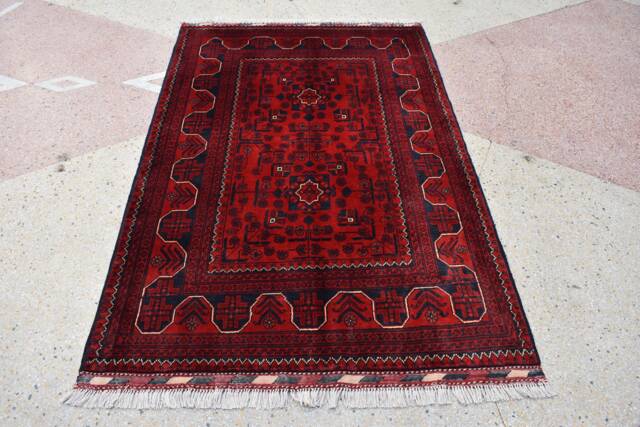 3x5 Bokhara Rug Handmade Afghan Wool Turkmen Oriental Rug - image 1