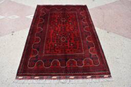 3x5 Bokhara Rug Handmade Afghan Wool Turkmen Oriental Rug - thumbnail 1