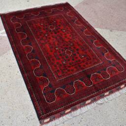 3x5 Bokhara Rug Handmade Afghan Wool Turkmen Oriental Rug - thumbnail 2