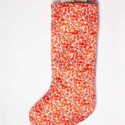Luxury Mulberry Silk Christmas Stocking, Handpainted Design, Padded, Loop For Hanging, Gift Christmas, Unique Home Decor - thumbnail 3