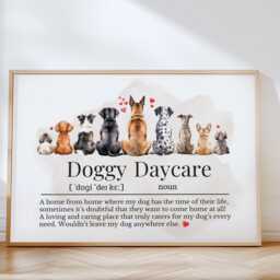 Doggy Daycare Print For A Gift To Say Thank You - thumbnail 1