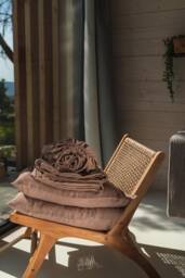 Rosy Brown Linen Sheet Set. Bedding Set Queen. Farmhouse Linen - thumbnail 1