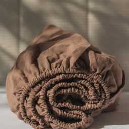 Rosy Brown Linen Sheet Set. Bedding Set Queen. Farmhouse Linen - thumbnail 3