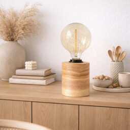 Nordic Table Lamp For Modern Interiors, Scandinavian Bedside Lamp, Farmhouse Style Night Light - thumbnail 2