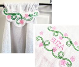 Flowered Towel Topper Collection, Machine Embroidery Ith Project Designs 5x7 - in The Hoop Instant Download - thumbnail 1