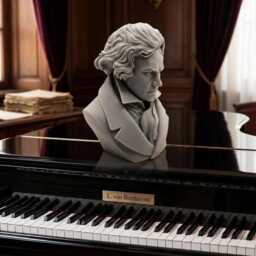 Ludwig Van Beethoven Bust Ornament Figure Art Model Figurine 3D Printed Statue Desk Accessories Office Decor - thumbnail 3