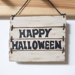 Happy Halloween Sign Home Decor, Wall Hanging Art Housewarming Gift - thumbnail 2