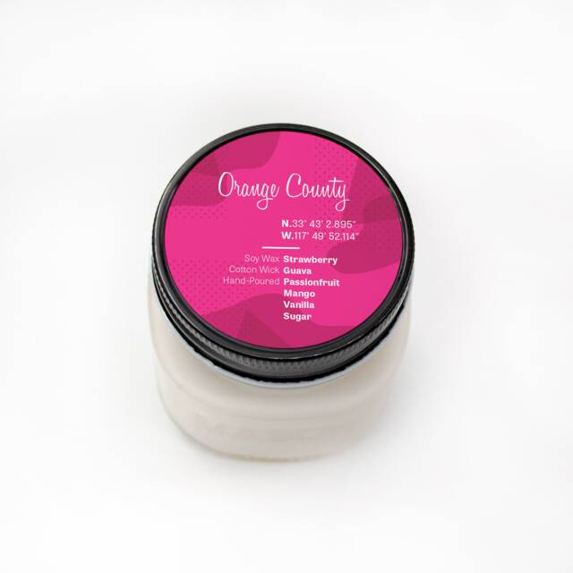 Orange County California Soy Wax Candle, Hand Poured Home Decor, Farmhouse Vegan, Eco Friendly - image 1