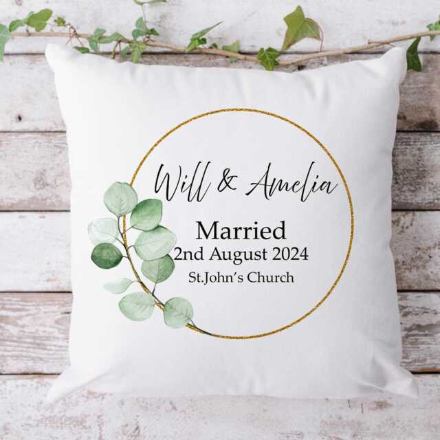 Personalised Wedding Gift, Couples Cushions, Mr. & Mrs. Anniversary Gifts - image 1