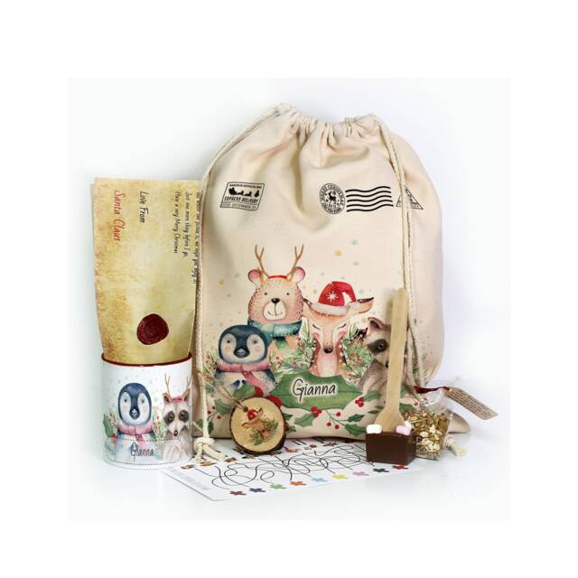 Personalized Christmas Sack Gift Set - Bauble, Mug, Santa Letter - image 1