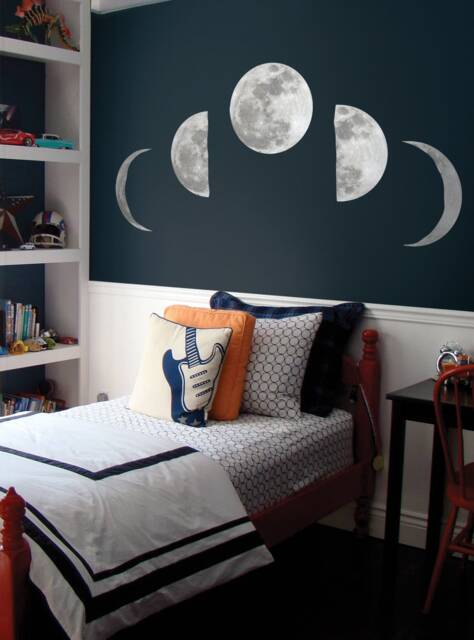 Moon Phases Wall Sticker Peel & Stick Kids Room Decor - image 1