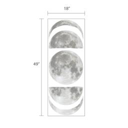 Moon Phases Wall Sticker Peel & Stick Kids Room Decor - thumbnail 4
