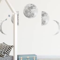 Moon Phases Wall Sticker Peel & Stick Kids Room Decor - thumbnail 2