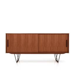 Mid-Century Sideboard, Dresser, Commode, Credenza Made Of Oak Veneer - Teak Colour Livlo T-S06