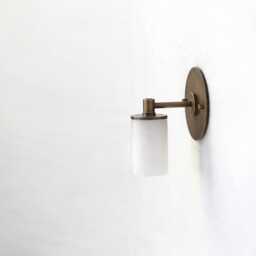 Brass Wall Sconce Light - Light- With Alabaster Shade, Ul Listed, No.0367 - thumbnail 2
