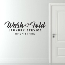 Wash & Fold Laundry Room Vinyl Wall Decal - thumbnail 2