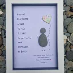 Leaving Job Good Luck Present Nurse, Pebble Art Picture Framed Poem, Wall Art, Home Gift. Personalised. Any Profession. Doctor Teacher Vet - thumbnail 4