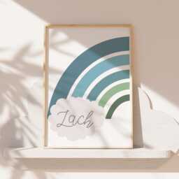 Set Of 3 Brother Sister Prints, Rainbow Wall Art, Sibling Big Bro Lil Sis Lil Bro, Playroom, Boys Bedroom, Girls Bedroom - thumbnail 2