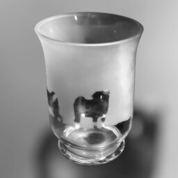 Pug Frieze Clear Glass Vase - 14.5cm, Boxed - thumbnail 3