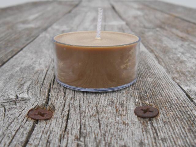 Mahogany & Teakwood Scented Soy Candles Tealights Rustic Home Decor
