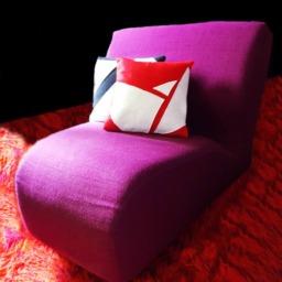 Special Offer -Dutch Design Modernist Felt Art Pillow/ Red White Throw Cushion/Abstract Geometric Pattern Pillow - thumbnail 2