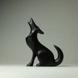 Wooden Wolf Sculpture - 21