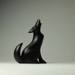 Wooden Wolf Sculpture - 21 - thumbnail 4